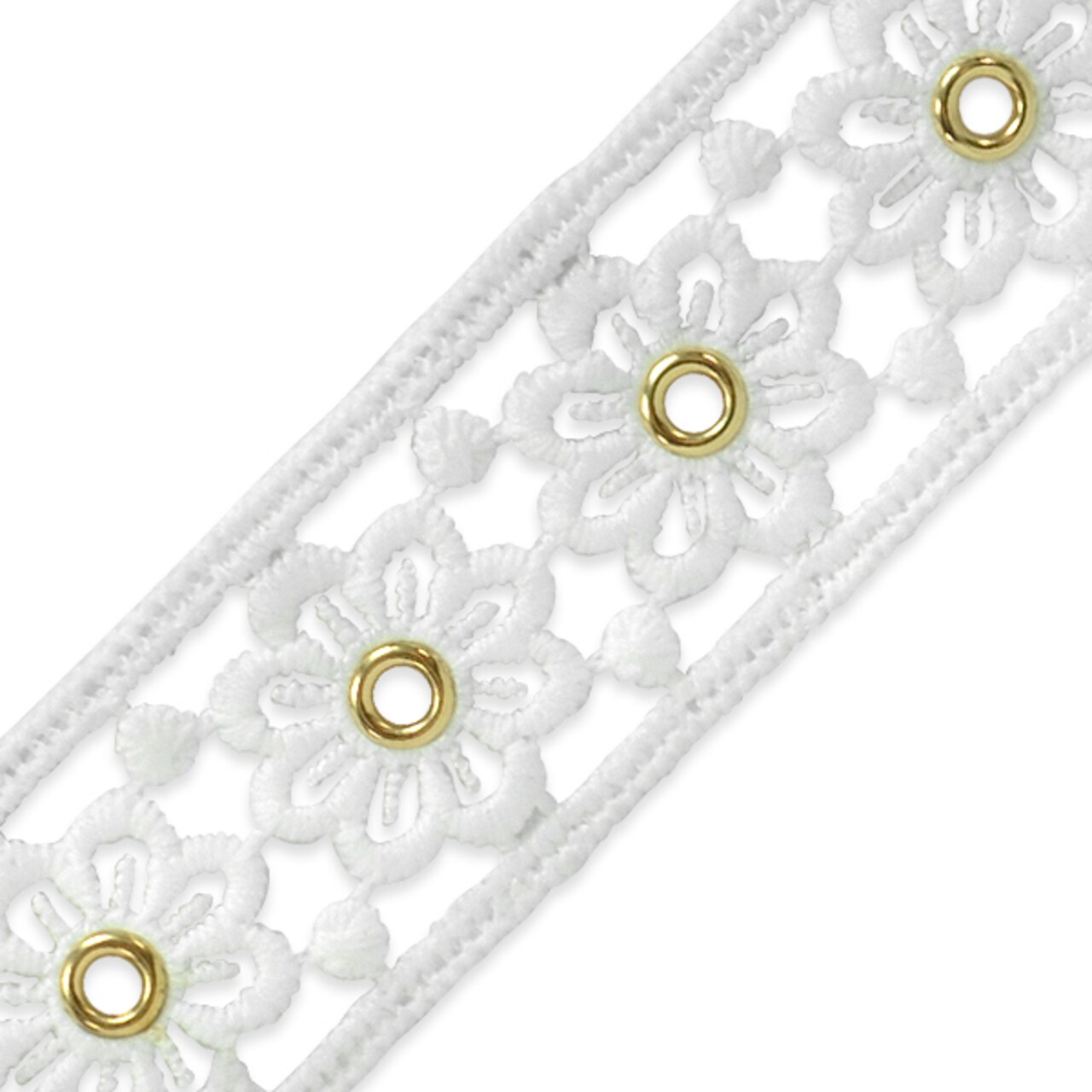 5 yards of Elaine Summer's Meadow Eyelet Lace Trim 1 1/2" | 5 yard cut